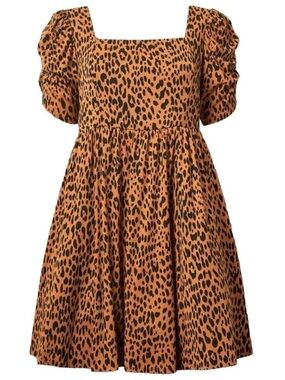 EUC Torrid X Betsey Johnson Puff Sleeve Animals Print Skater Dress Size 6X